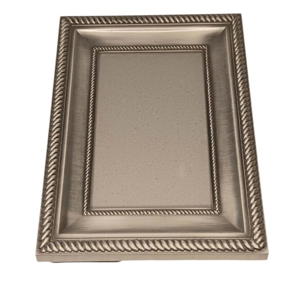 Silver Braided Metal Photo Frame 8" x 6" Photo Size 5.25" x 3.25" By Sixtrees - Picture 4 of 13